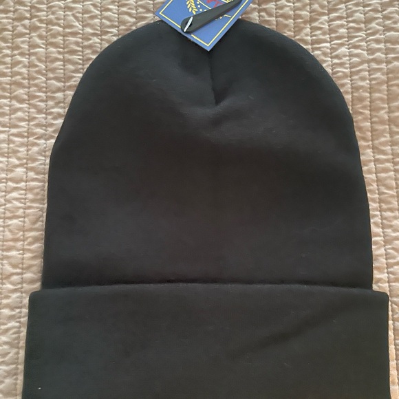 Women’s Black Knit Beanie With Pink Harley Davidson Embroidery Patch - Picture 5 of 5